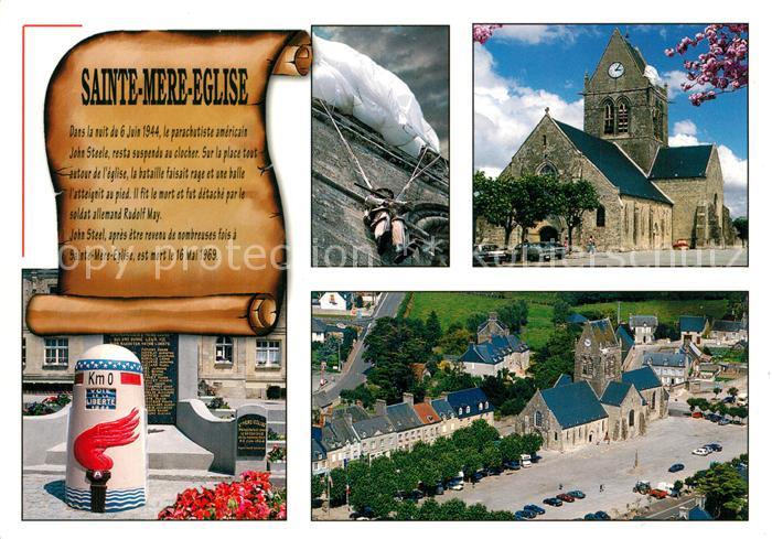 Sainte-Mere-Eglise Place Eglise son celebre clohcer resta