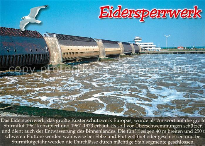 Toenning Nordseebad Eiderdamm Sperrwerk