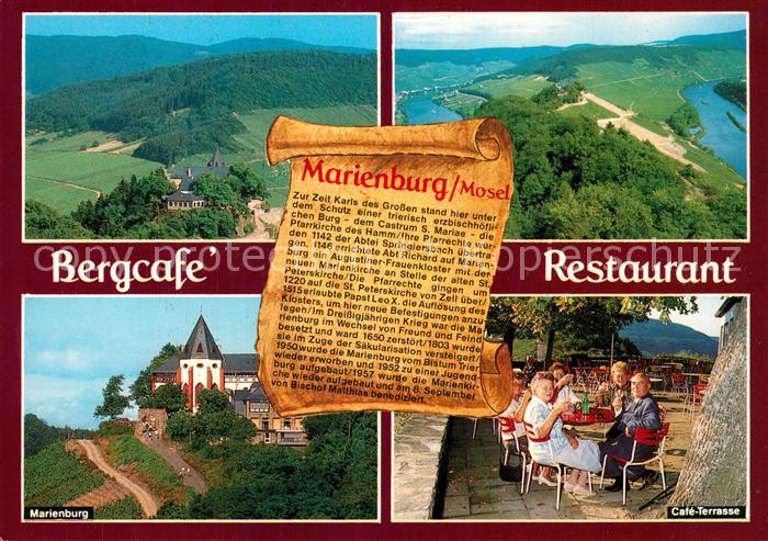 Zell Mosel Fliegeraufnahme Bergcafe Marienburg