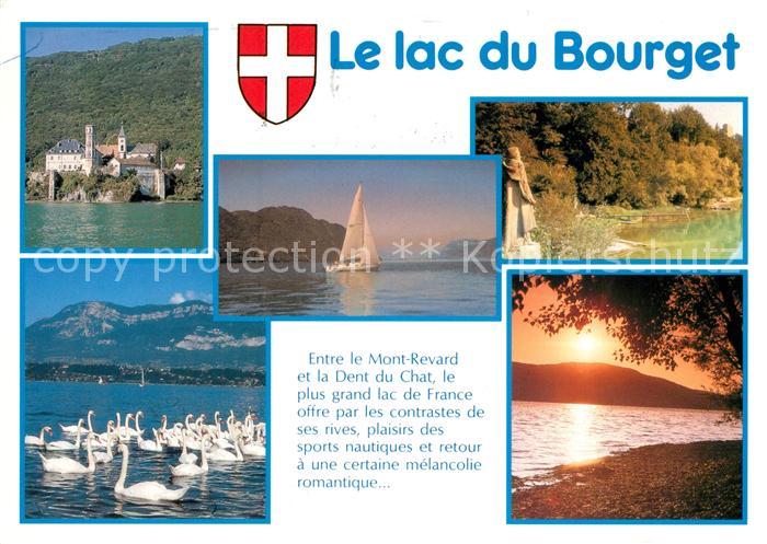 Aix-les-Bains Lac du Bourget Abbaye d Hautecombe voiliers Statue de Lamartine cy