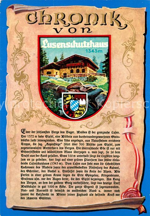 Lusenschutzhaus Chronik Wappen Siegel