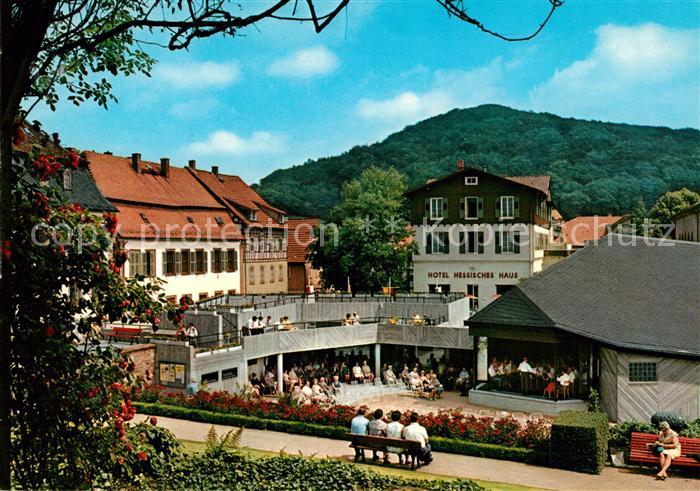 Lindenfels Odenwald Hotel Hessisches Haus Kurkonzert Kurgarten