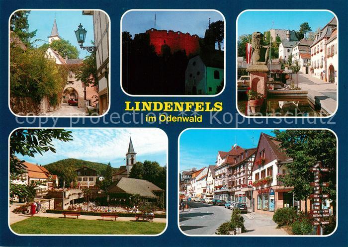 Lindenfels Odenwald Perle des Odenwaldes Gasse Burgruine Kurgarten Kirche Strass