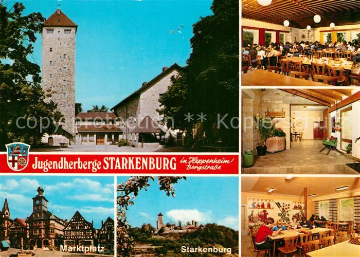Heppenheim Bergstrasse Jugendherberge Starkenburg Marktplatz
