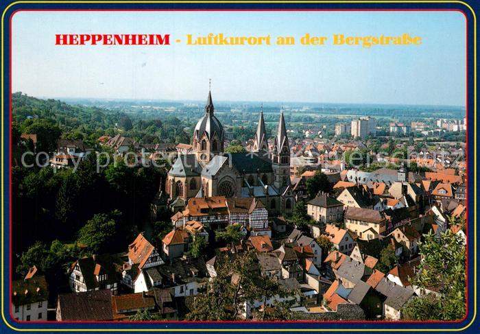 Heppenheim Bergstrasse Teilansicht mit Dom