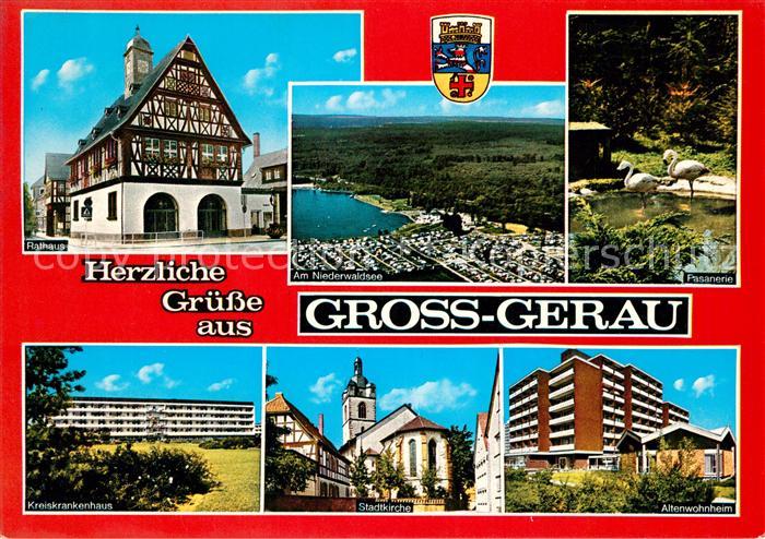 Gross-Gerau Historisches Rathaus Krankenhaus Kirche Altenwohnheim Fasanerie Nied
