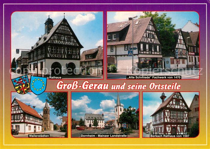 Gross-Gerau und seine Ortsteile Rathaus Alte Schmiede Fachwerk 15. Jhdt.