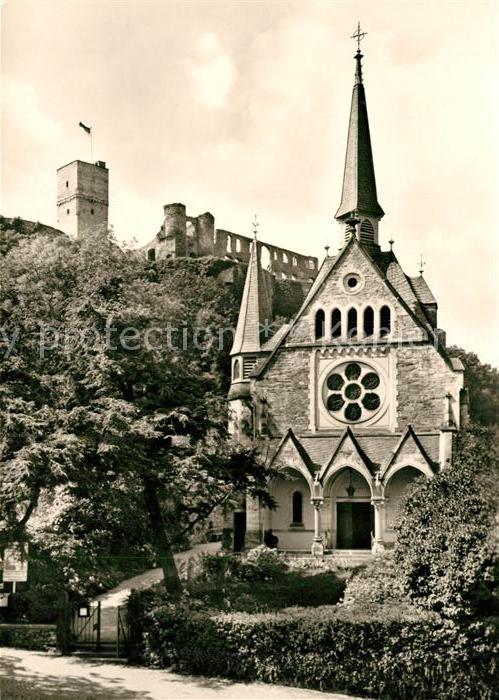 Koenigstein Taunus Evangelische Immanuelkirche von 1888 Burgruine