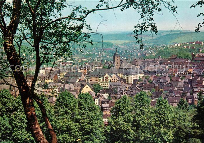 Siegen Westfalen Panorama Blick zur Oberstadt