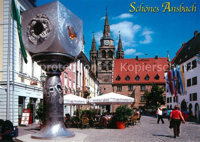 Ansbach Mittelfranken Altstadt St Gumbertus Kirche Denkmal