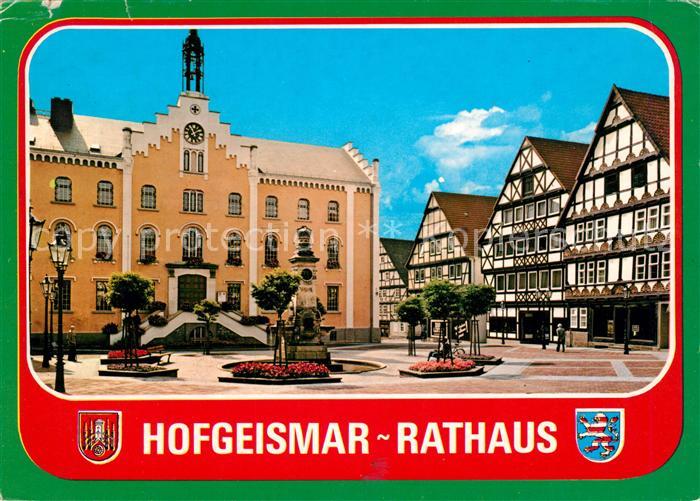 Hofgeismar Rathaus Brunnen Fachwerkhaeuser