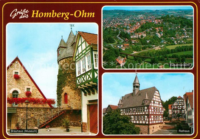 Homberg Ohm Brauhaus Museum Rathaus Fachwerkhaus Fliegeraufnahme