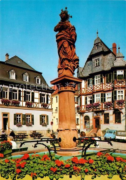 Heppenheim Bergstrasse Marktbrunnen Liebig Apotheke Altstadt Fachwerkhaeuser