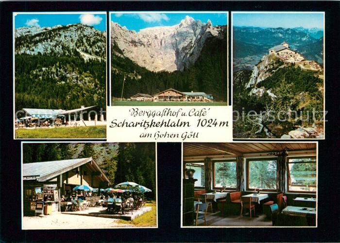 Berchtesgaden Berggasthof Cafe Scharitzkehlalm am Hohen Goell Alpenpanorama