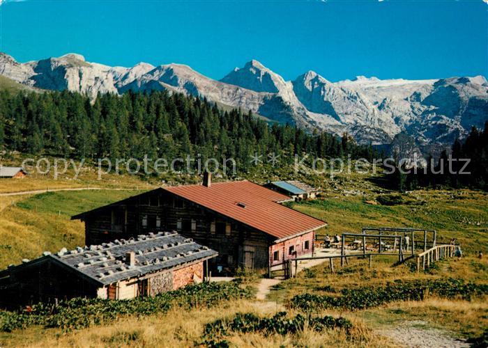 Berchtesgaden Gotzenalm mit Teufelshoerner und uebergossener Alm Berchtesgadener