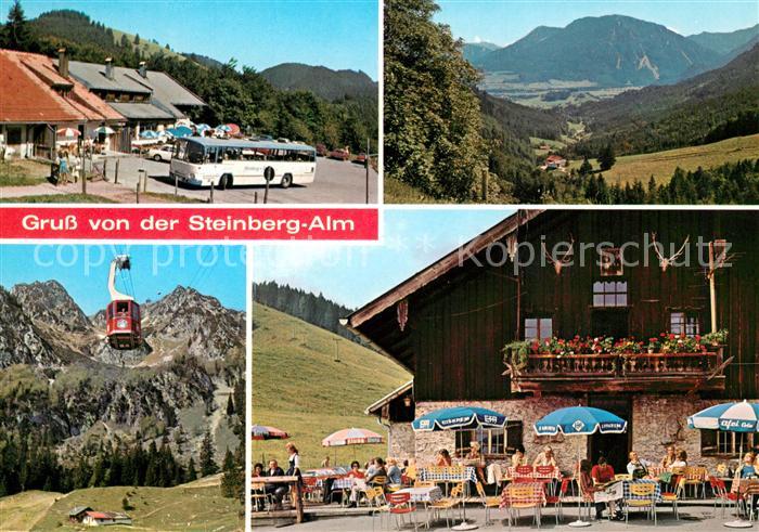 Ruhpolding Berggasthof Steinberg Alm Bergbahn Landschaftspanorama Alpen