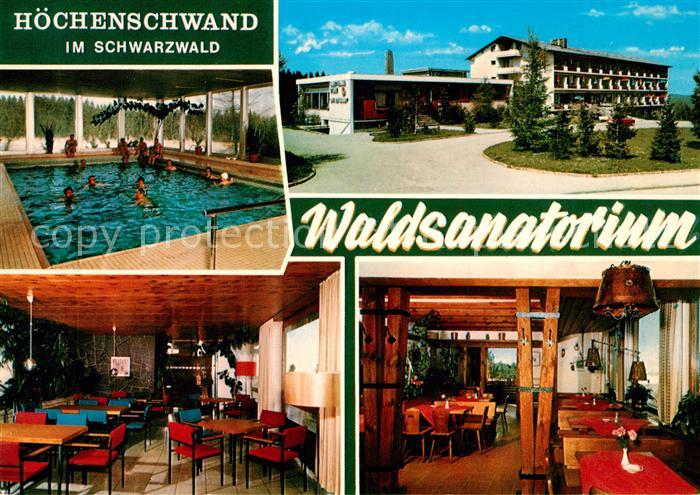 Hoechenschwand Schwarzwald BW Waldsanatorium Schwarzwald Hallenbad Restaurant