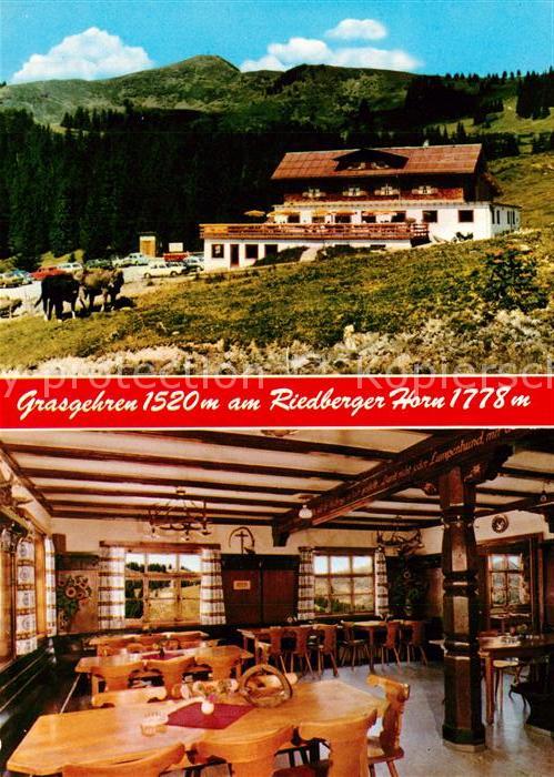 Obermaiselstein Berghuette Berggaststaette Grasgehren am Riedberger Horn