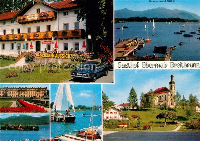 Breitbrunn Chiemsee Gasthof Pension Zur schoenen Aussicht Schloss Herrenchiemsee