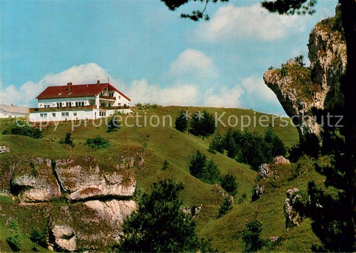 Pottenstein Oberfranken Terrassencafe Pension Schrottenberg Fraenkische Schweiz