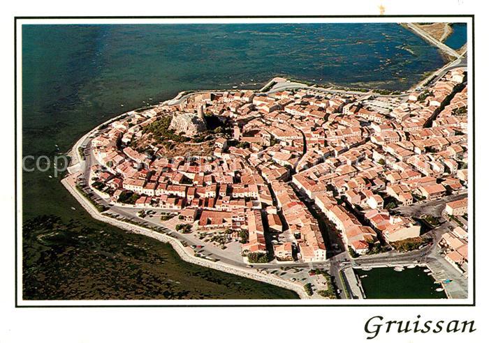 Gruissan Vieux village Tour de Barberousse vue aérienne