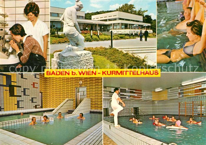 Baden Wien Kurmittelhaus Kuranwendungen Denkmal Statue