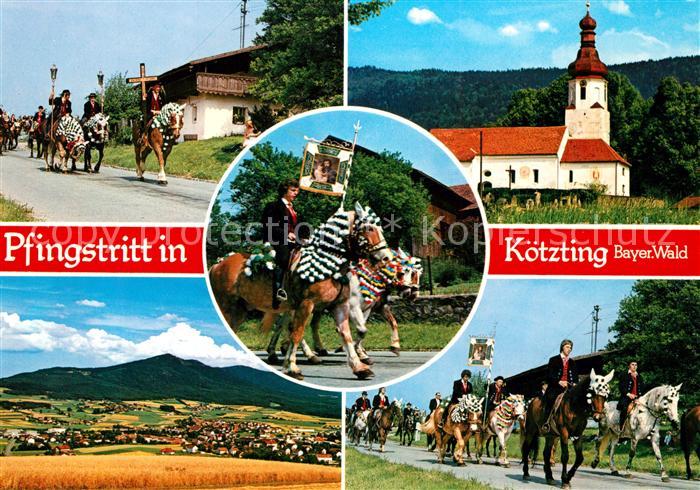 Koetzting Pfingstritt Kirche Landschaftspanorama