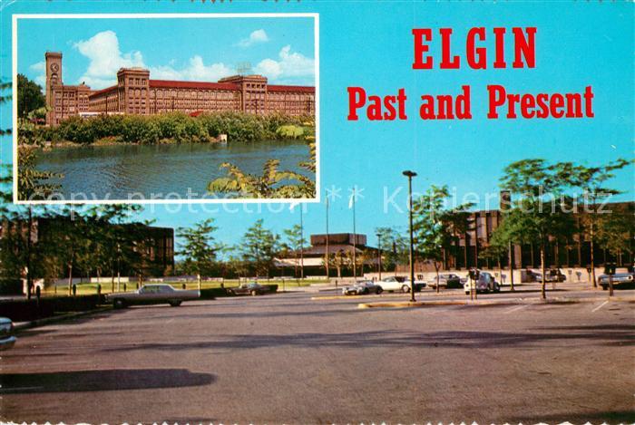 Elgin Illinois Past and Present Civic Center Historical main plant of Elgin Watc