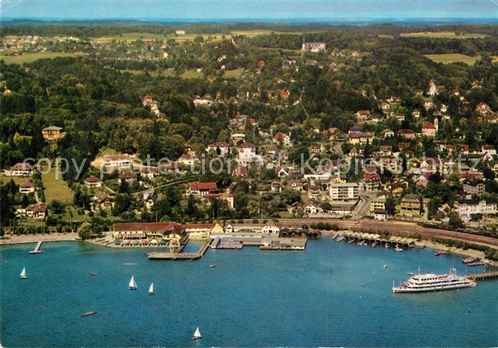 Starnberg Starnberger See mit Soecking Fliegeraufnahme