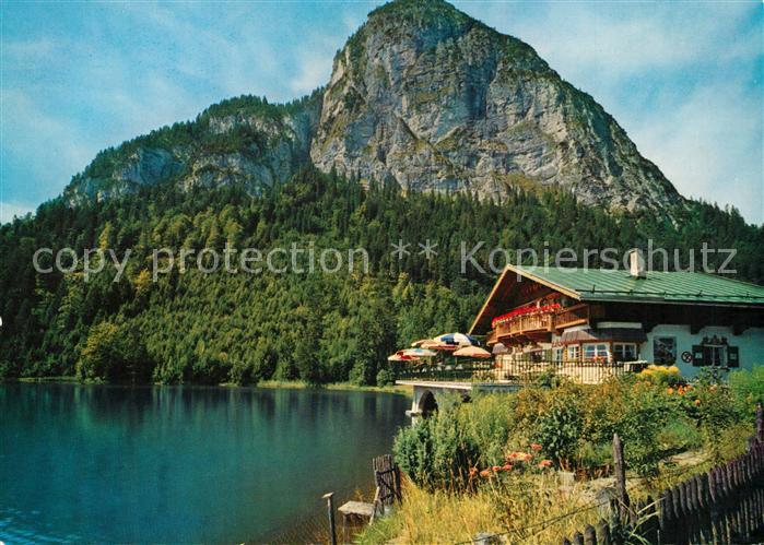 GARMISCH-PARTENKIRCHEN Bayern Seehaus Pflegersee Gaststaette gegen Koenigstand A