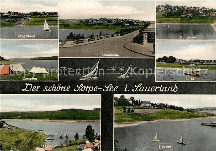 Sorpesee Sauerland Langscheid Staudamm Campingplatz Bucht Stausee