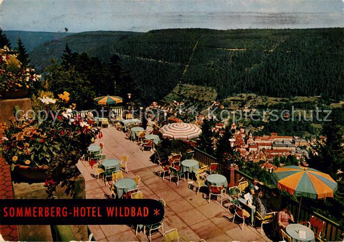 Bad Wildbad Sommerberghotel Restaurant Terrasse Blick ins Tal Schwarzwald