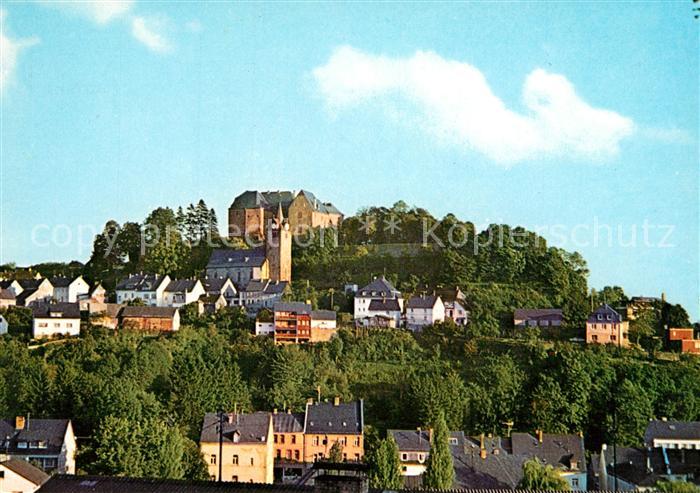 Westerburg Westerwald Teilansicht mit Schlossberg Schlosskirche