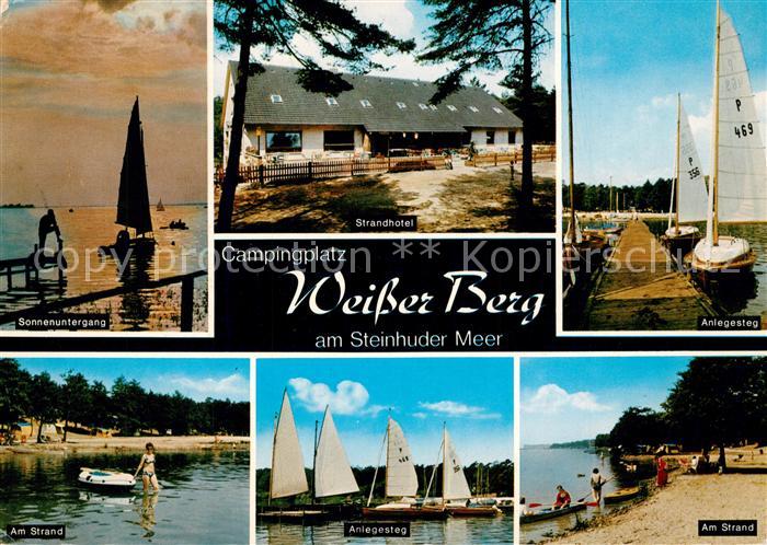 Mardorf Steinhuder Meer Campingplatz Weisser Berg Anlegesteg Segelboot Strand So