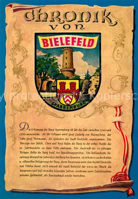 Bielefeld Sparrenburg Chronik Wappen Siegel