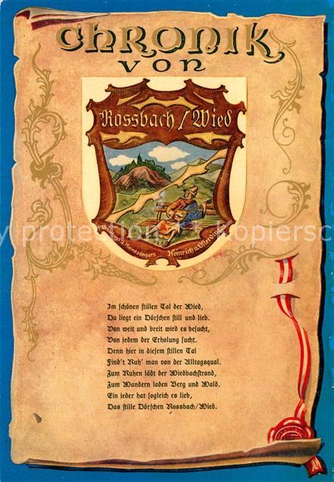 Rossbach Wied Chronik Wappen Siegel