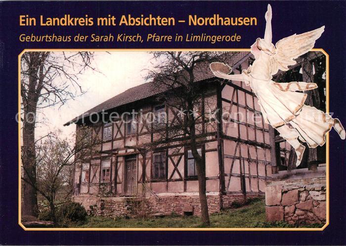 Nordhausen Thueringen Geburtshaus Sarah Kirche Pfarre in Limlingerode