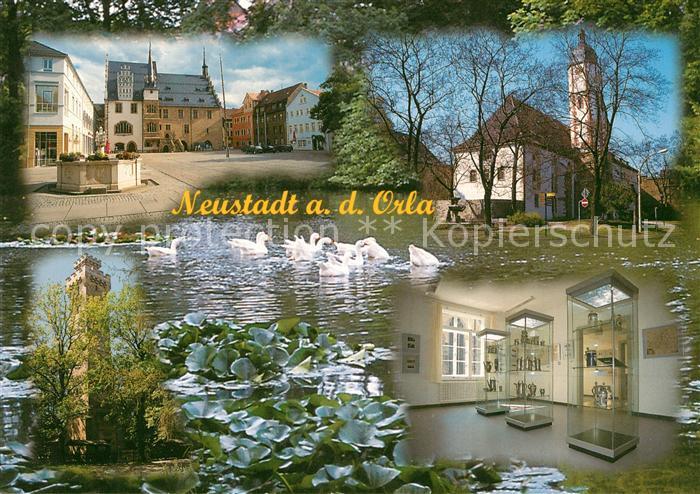 Neustadt Orla Marktplatz Rathaus Augustiner Eremitenkloster Bismarckturm Museum