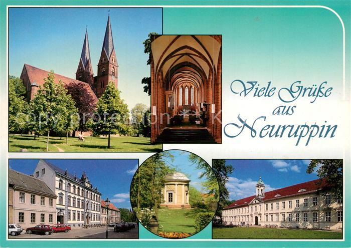 Neuruppin Klosterkirche Innenansicht Rathaus Apollo Tempel Tempelgarten