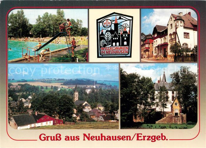 Neuhausen Erzgebirge Schwimmbad Rathaus Schloss Purschenstein
