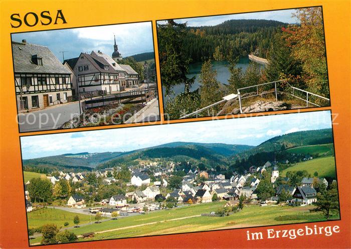 Sosa Erzgebirge Talsperre Panorama Ortsmitte