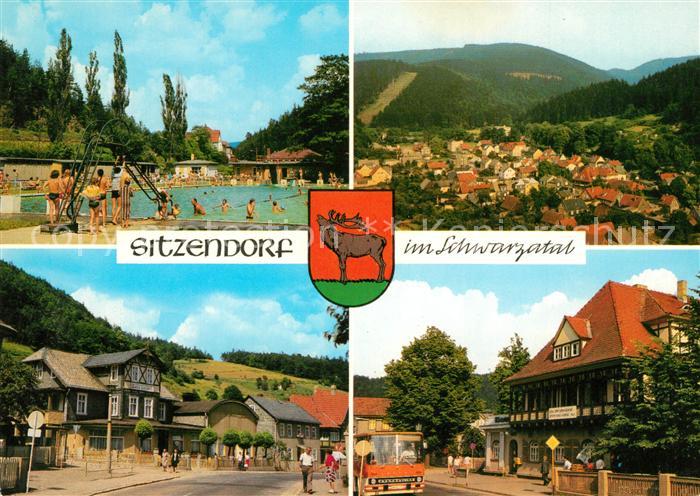 Sitzendorf Thueringen Schwimmbad FDGB Erholungsheim Max Kirchner Hotel Zur Linde