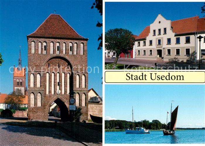 Usedom Anklamer Tor Marienkirche Amt Zeesenboot Usedomer See