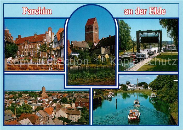 Parchim Kirchtuerme Sankt Marien und Sankt Georgen Elbe Wockersee Schleuse