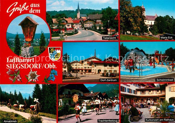 Siegsdorf Oberbayern Dorfzentrum Schwimmbad Maria Eck Almabtrieb Trachtenfestzug
