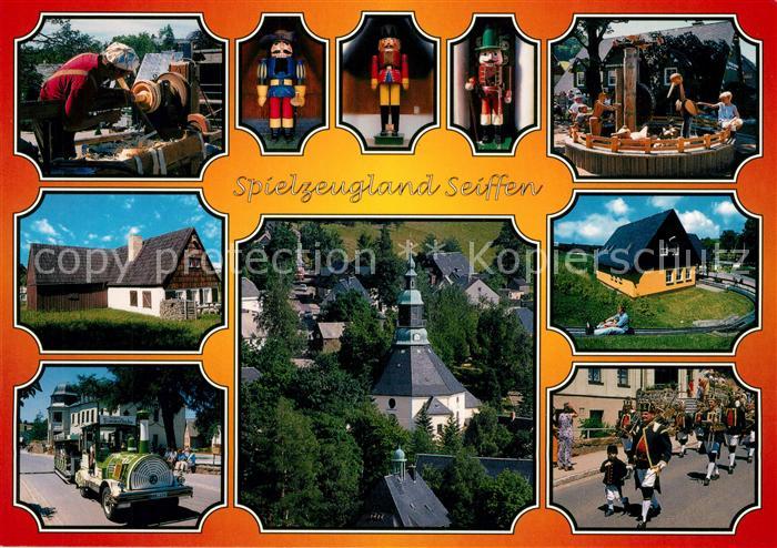 Seiffen Erzgebirge Reifendreher Nussknackerparade Spielbrunnen Rundkirche