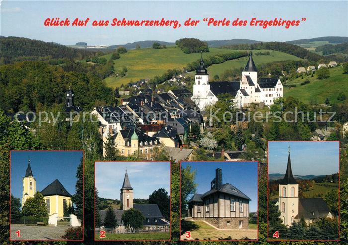 Schwarzenberg Erzgebirge Sankt Annenkirche Gruenstaedtel Lutherkirche Poehla Kap