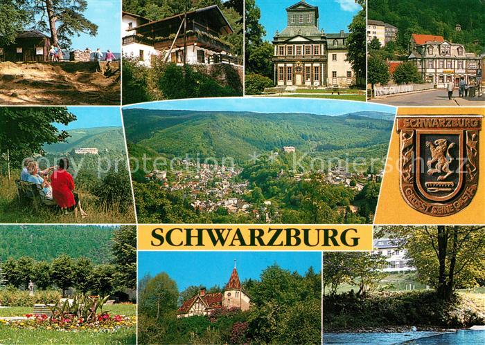 Schwarzburg Thueringer Wald Schloss Panoramen Park Stadtansichten