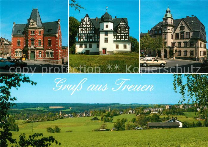 Treuen Schloss Rathaus Postamt Panorama