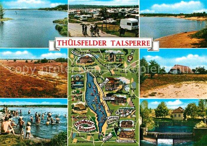 Thuelsfelder Talsperre Panoramakarte Campingplatz Stauwehr Badestrand